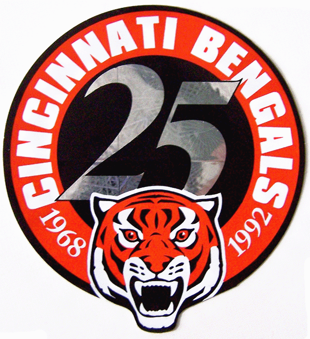 Cincinnati Bengals 1992 Anniversary Logo iron on paper